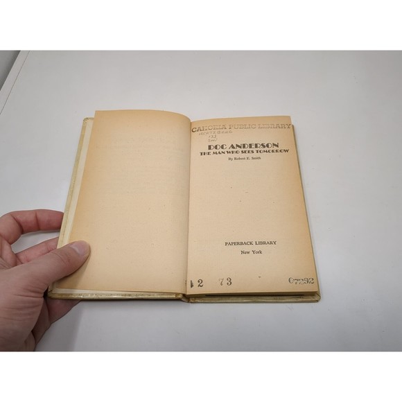 Doc Anderson The Man Who Sees Tomorrow Psychic Hardcover Book 1970 Library VTG - Picture 8 of 12
